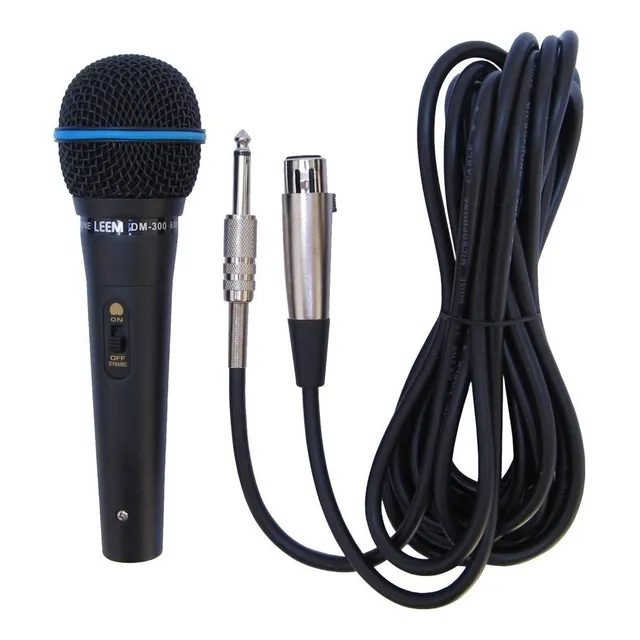 Microfono Dinamico Leem Dm-300 Cable Canon Plug Fm