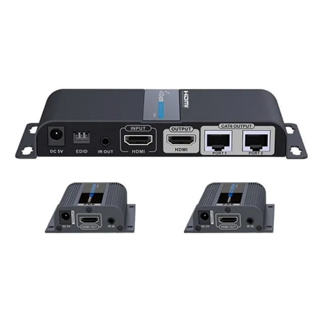 Kit Extensor Hdmi De 2 Puertos 1080p 40 Mts Saxxon Lkv712pro