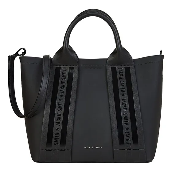Cartera Jackie Smith Mini Thelma Negra Cuero Pu En Caja