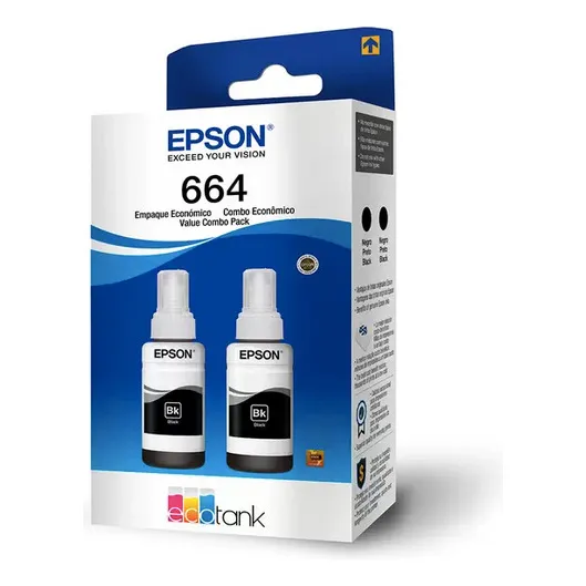 Epson Paquete De 2 Tintas Color Negro Ecotank