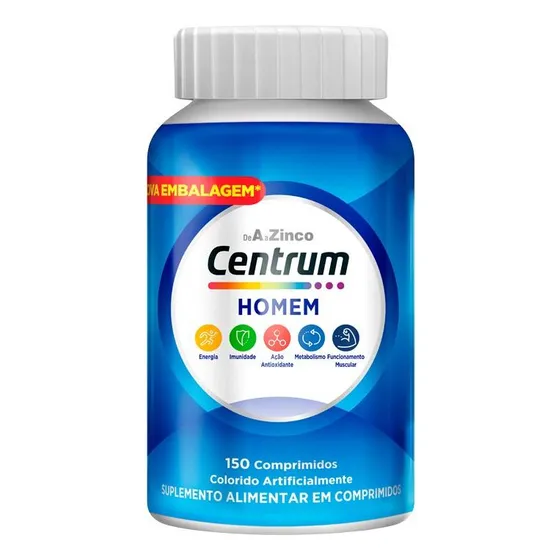 Multivitamínico para Homem Centrum Vitaminas de A à Z 150 Comprimidos