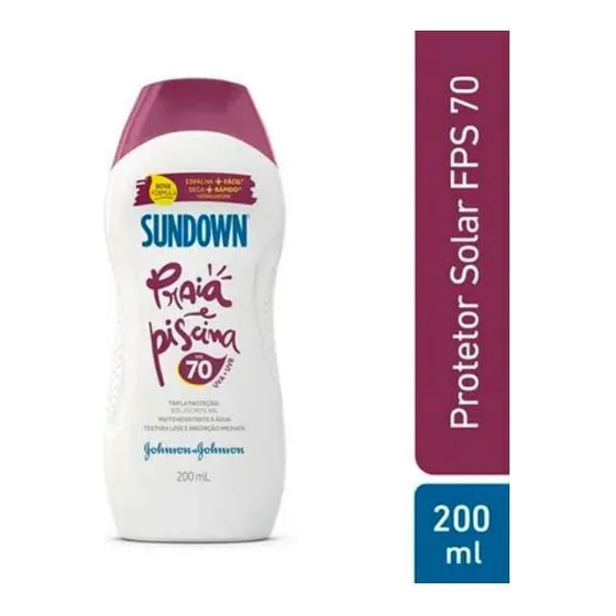 Protetor Solar Corporal Sundown Praia E Piscina Fps 70 200ml