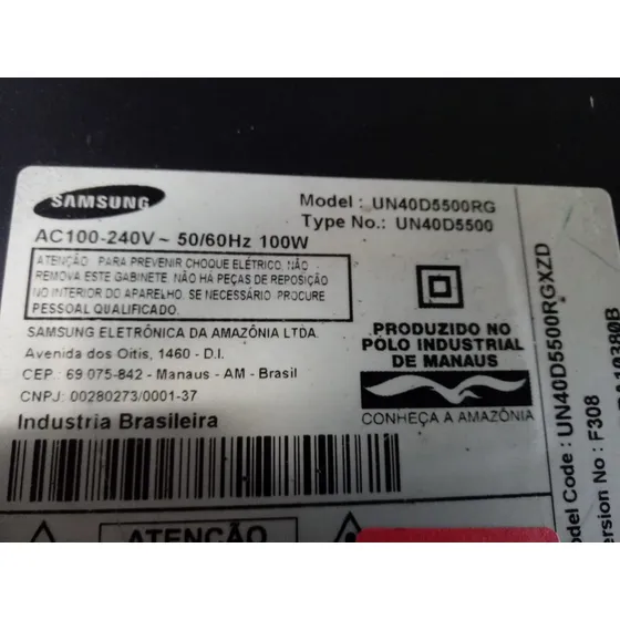 Display (tela) Da Tv Samsung Un40d5500rg Lei A Descrição
