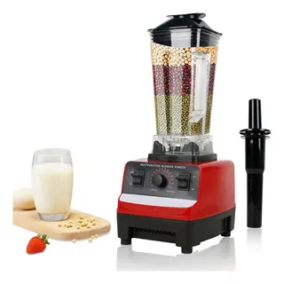 Liquidificador Genérico Hc34 2 L Vermelho Com Copo De Plásti Vermelho 12