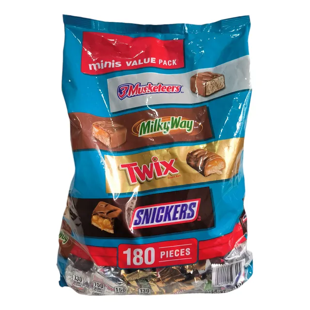 Chocolate Pack. Importado. 180 Piezas Snickers, Twix Y Más