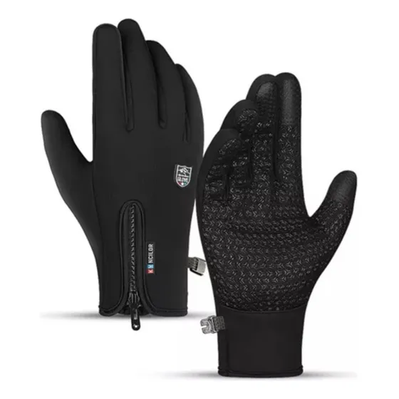 Guantes Moto Neoprene Proteccion Termico Tactil Touch Color Negro Marca Raitot Talle Xl