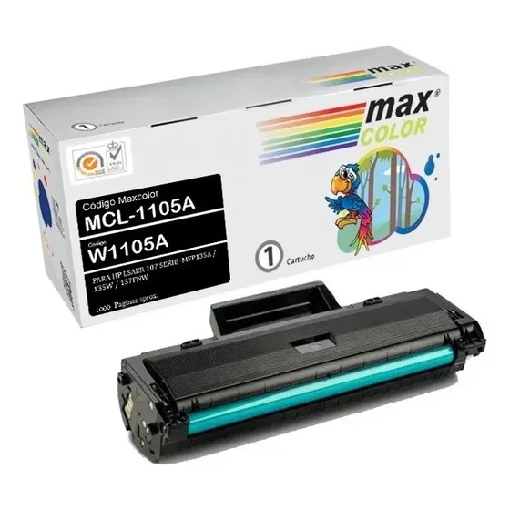 Toner Alternativo 105a W1105a Para Hp 107a 107w 135w 137w Tinta Negro