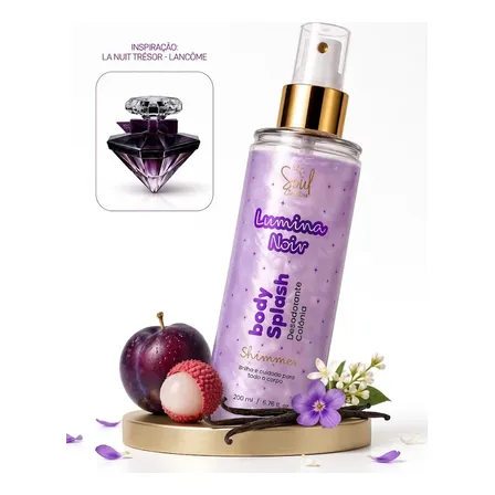 Body Splash Perfume Feminino Partículas Brilho Lumina Shimer