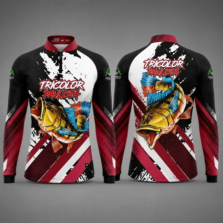 Camisa Camiseta Pesca Adulto Proteção Solar Uv50 São Paulo