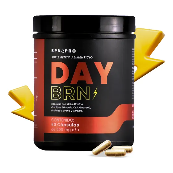 Bpn Pro - Day Brn Quemador De Grasa Termogenico Carnitina Cafeina Cla Guarana Sabor 60 Capsulas
