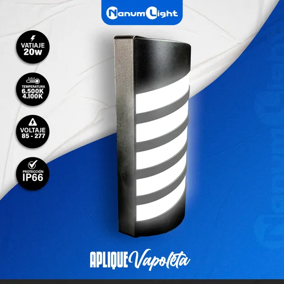 Aplique Para Pared Con Protección Ip66 (85-277v) Nanum