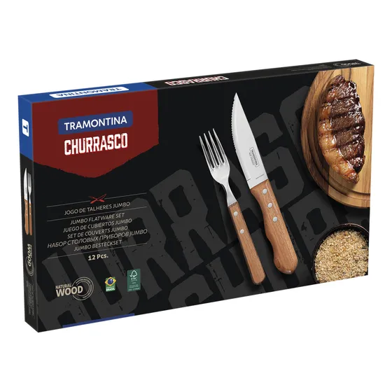 Juego Jumbo Para Asado 12 Piezas Churrasco Tramontina Tn7790