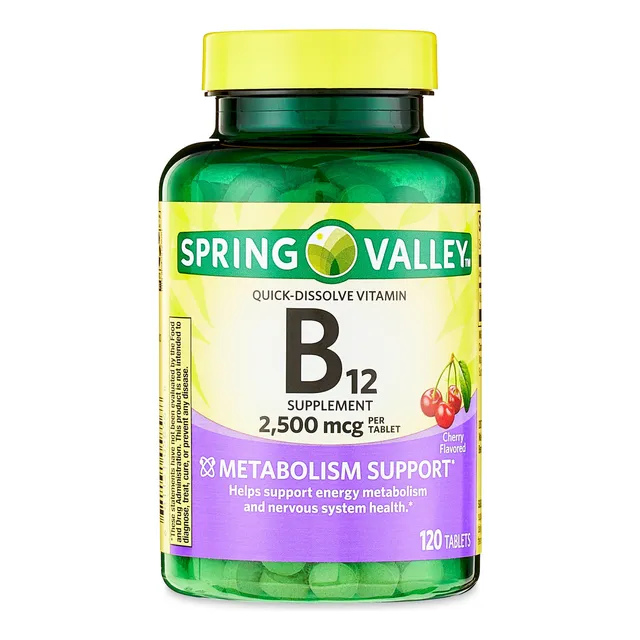 Vitamina B12 2500mcg Spring Valley 120 Comprimidos De Dissol