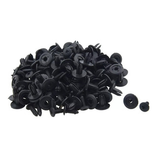 100 Pcs Carro Push Tipo Rebites De Plástico Preto Fixa 100 Pcs Carro Push Tipo Rebites De Plástico Preto Fixa