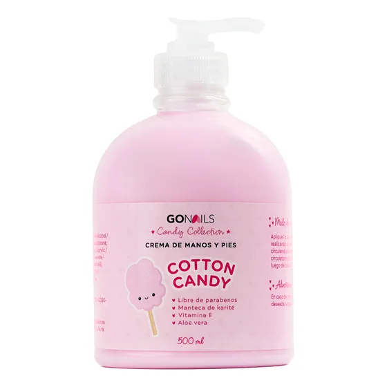 Crema De Manos Y Pies Go Nails Variedades 500 Ml Cotton Candy