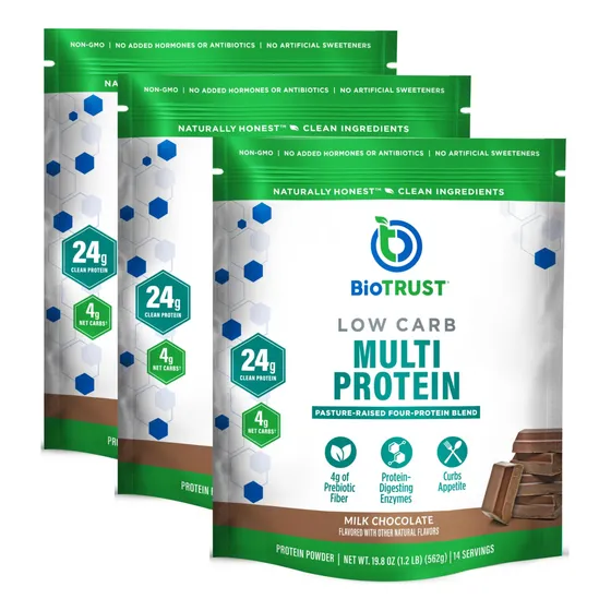 Proteína En Polvo Biotrust Con Suero De Leche Y Caseína Con 