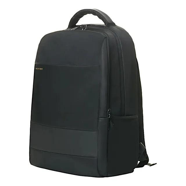 Mochila Vention Porta Notebook 15.6 - Reforzada - Resistente Agua Ipx4 - Negro Lisa - 20 Litros - Con Correa - Corporativa Ejecutiva - Premium Business Oficina Urbana - Krqb0