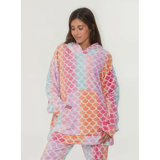 Maxibuzo Wop Cloting Mujer Polar Soft Sirena