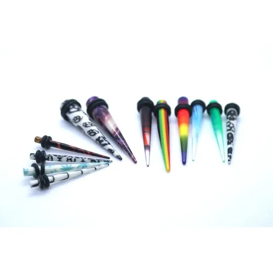 1pz Espina Acrílico Expansor Aretes Piercing Tamaños Estilos