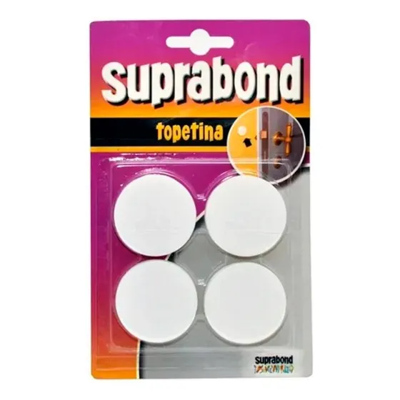 Topetina Suprabond De Goma Redonda - Blanca - 4 Unidades