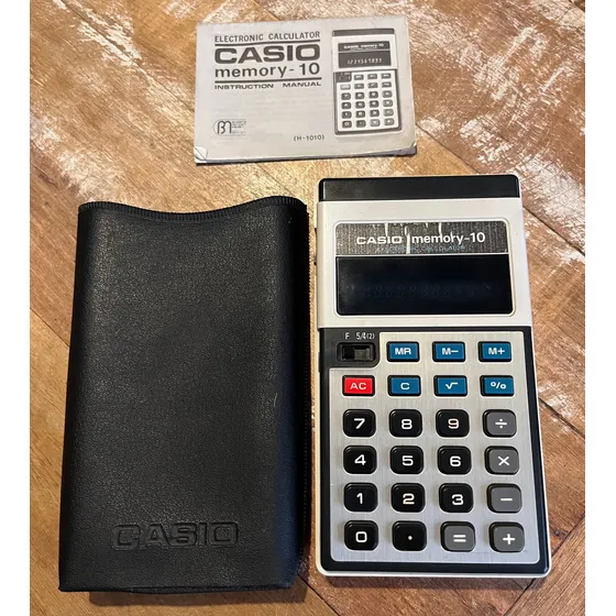 Calculadora Casio Memory-10  Made In Japan Bege