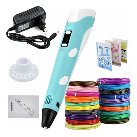 Lápiz 3d Impresora De Dibujo + 10 Filamentos Azul