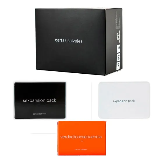 Kit Juegos De Mesa Cartas Salvajes + Expansiones Casa Fight 