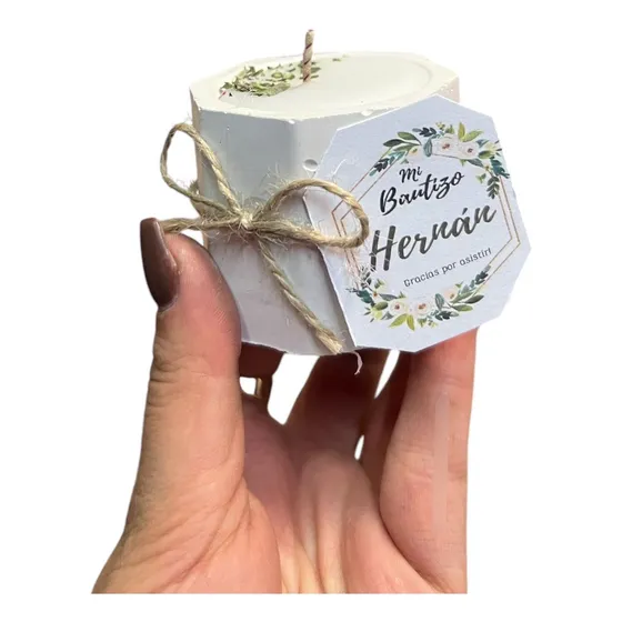 Velas Aromática30pz Bautizo Boda Xv  Comunión Personalizadas