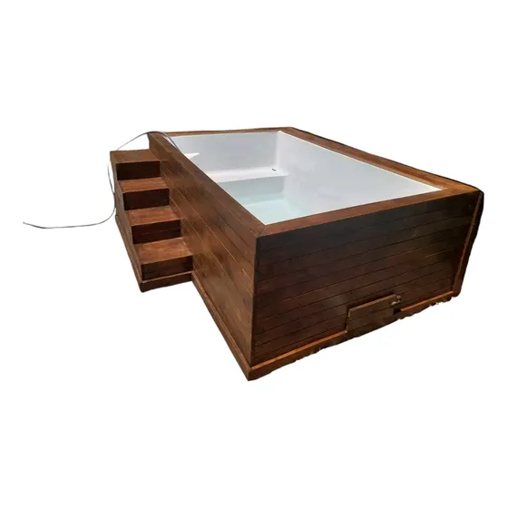 Pileta Retangular 270x170 Cm Con Banco Antideslizante