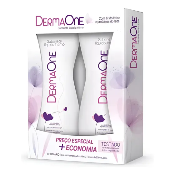 Dermaone C/2 Sabone Íntimo Cimed Ácido Lático Proteína Leite