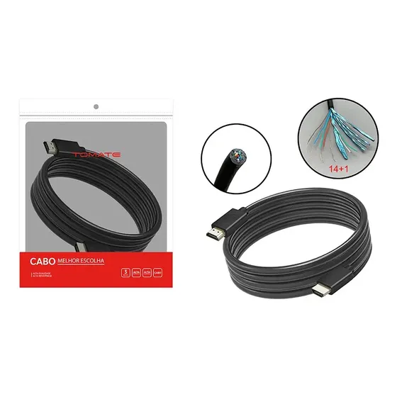 Cabo Hdmi 15 Metros Tomate Mhd-4027
