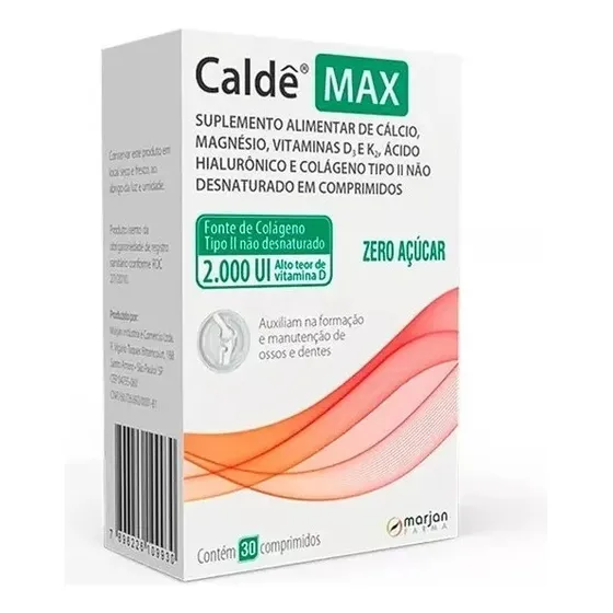 Caldê Max 30 Comprimidos Revestidos - Marjan Sabor Sem sabor