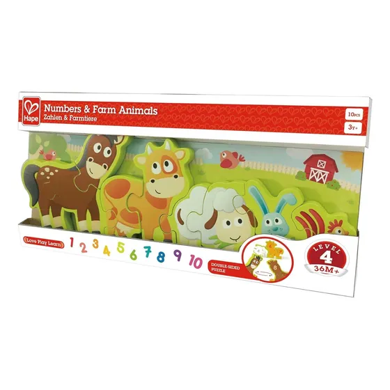 Numbers & Farm Animal Puzzle Hape