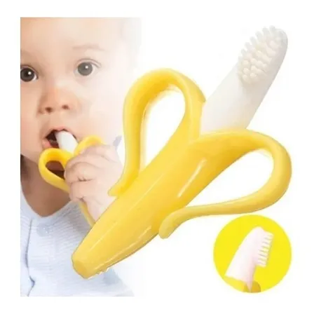 Mordedor Banana Para Bebe Y Cepillo De Diente Y Encías