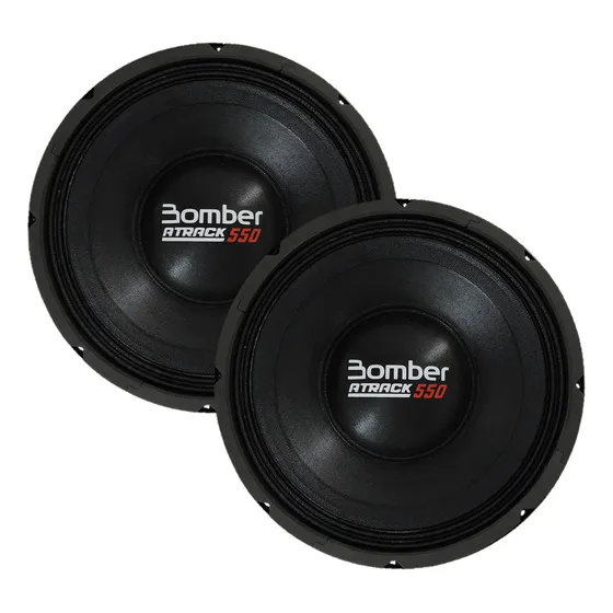 Par Woofer Bomber Atrack 12 Pol 550w Rms 4 Ohms Automotivo