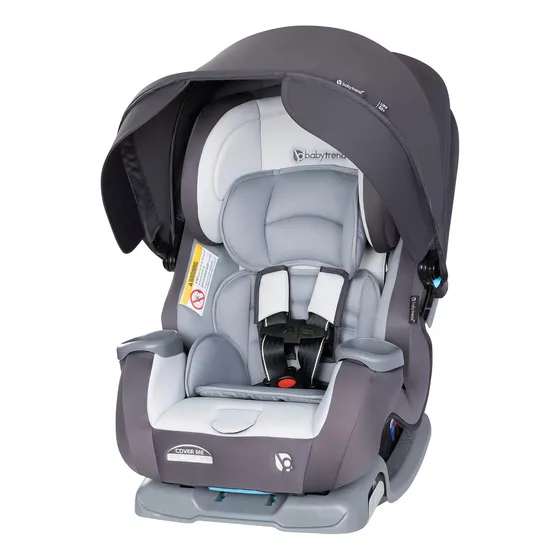Baby Trend Cover Me 4 En 1 Asiento De Coche Convertible Ajustable Para Niños Pequeños Con 2 Portavasos Y Toldo Extraíble Para Protección Solar, Color Caqui Moderno