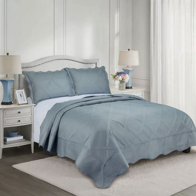 Kit Colcha 3 Pçs Egeu Queen Cinza Camesa Cama, Mesa & Banho Cinza Cinza Kit Colcha 3 Pçs Egeu Queen Cinza Camesa Cama, Mesa & Banho Cinza Cinza