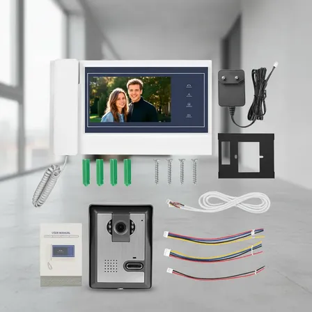 Video Porteiro Camera Tela Porteiro Residencial Eletronico Branco 127/220v