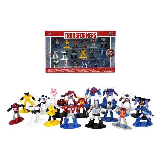 Pack 18 Figuras Metálicas Transformers De 4 Cm