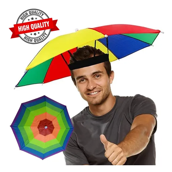 Sombrero Tipo Sombrilla De 8 Varillas Con Bandas Elásticas