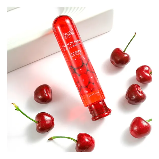 Lubricante Intimo Sabor Fresa, Gel, Frutado Comestible 80ml Sabor Cereza
