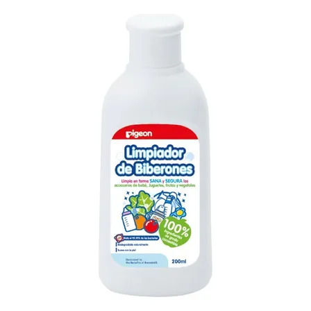 Limpiador De Mamaderas Pigeon 200ml Blanco