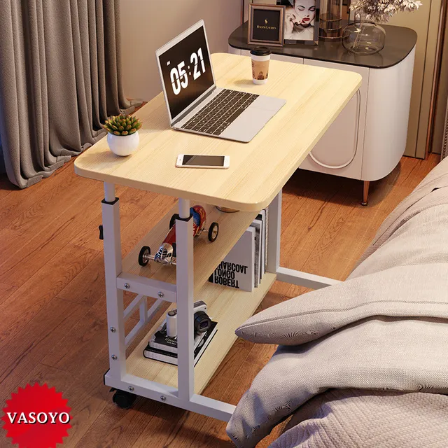 Vasoyo-escritorio Para Portátil De Laptop Altura Ajustable - Escritorio Altura Ajustable Mesa Auxiliar Con Ruedas,mesa Para Laptop Altura Ajustable Escritorio Móvil 80 X40cm