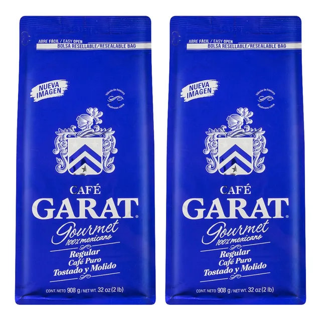 2 Pack Cafe Molido Americano Garat 908 Grs