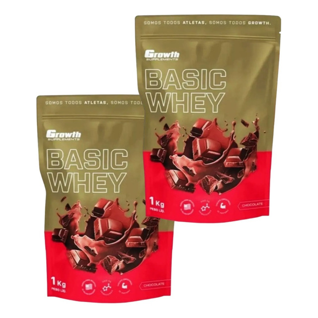 Combo 2x Whey Protein (1kg) Growth Supplements Promoção