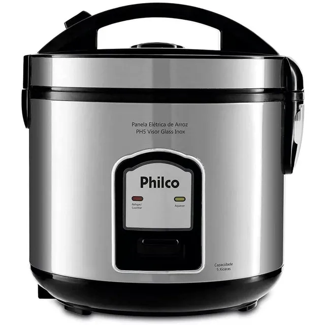 Arrozeira Elétrica A Vapor Philco Ph5 Visor Glass - Preto Arrozeira Elétrica A Vapor Philco Ph5 Visor Glass - Preto