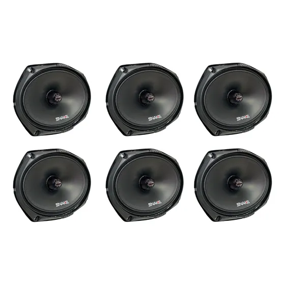 Kit 6 Alto Falante Snake 6x9 Es-v320 320w Rms 4 Ohms Cor Preto