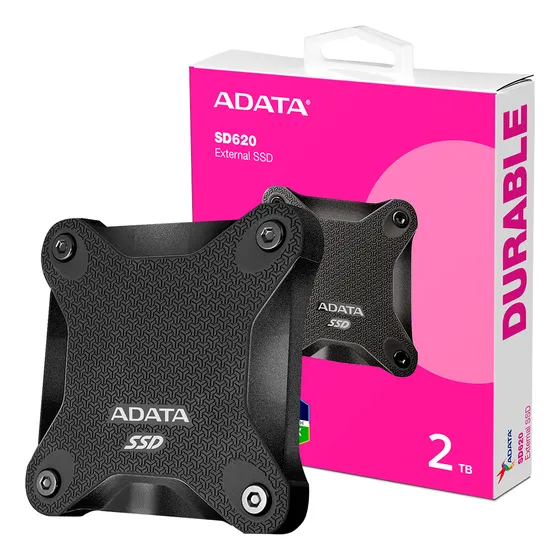 Unidad Solida Externa Adata Sd620 2tb Usb 3.2 (usb-a) Color Negro