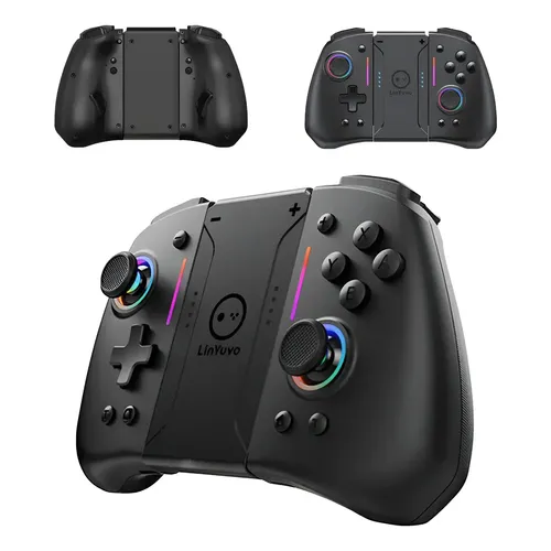 Controlador Sem Fio Bluetooth Gamija MG25Z Preto Para Nintendo