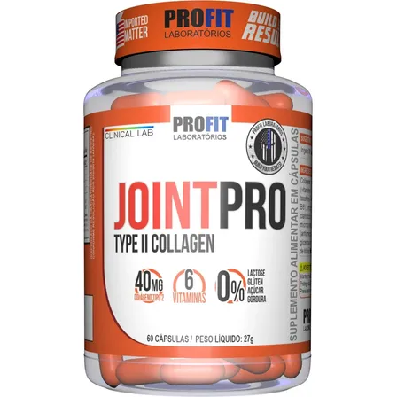 Joint Pro Colágeno Tipo 2 Com Vitamina C - 60caps - Profit Sabor Without Flavor Sem Sabor